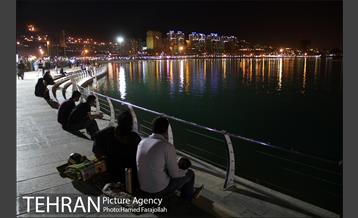 نمای غروب و شب دریاچه خلیج فارس 8