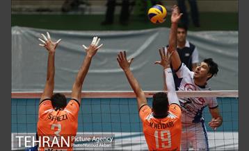 دیدار تیم های والیبال سایپا تهران و هاوش گنبد
