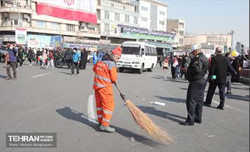 خدمات شهرداری تهران در پایان راهپیمایی ۲۲ بهمن - ۲ 2
