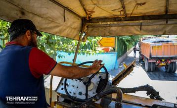 عملیات تراش و روکش مکانیزه آسفالت در سطح منطقه ۱۷