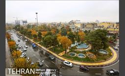 حال و هوای بارانی میدان هفت حوض  1