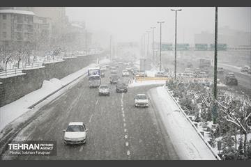 ترافیک روان در روز برفی تهران 14
