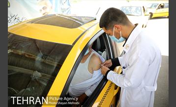 آغاز واکسیناسیون رانندگان تاکسی تهران 39