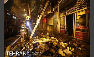 آتش سوزی گسترده در خیابان امیرکبیر 28