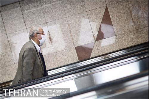 بازدید سخنگوی دولت از طرح استفاده اجباری ماسک در مترو 30