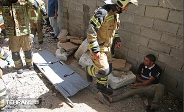 مانور ریزش آوار ساختمان 5