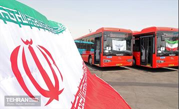 رونمایی از ۱۰۰ دستگاه اتوبوس ناوگان حمل و نقل عمومی شهر تهران 60