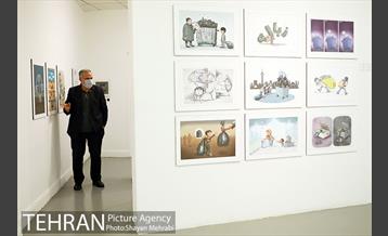 بازدید احمد مسجد جامعی از نمایشگاه تهران از منظر هنرمندان 2