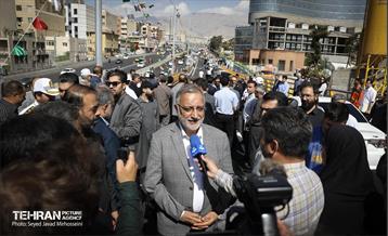 آیین بهره‌برداری از پل دسترسی خیابان ستارخان به بزرگراه شهید چمران 11