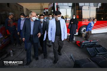 بازدید اعضای شورای شهر از مرکز اورهال سامانه شماره 2 اتوبوسرانی 17