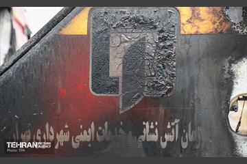 خسارات وارده به خودروهای آتش نشانی شهر تهران 38
