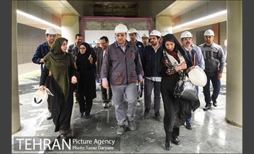 بازدید اعضا شورای شهر تهران از خط ۶ مترو 13