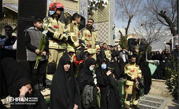 تشییع پیکر شهید آتش‌نشان «قریب رضا دارابی» 4