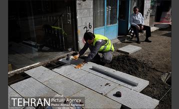 سنگ فرش خیابان پامنار‎ 6