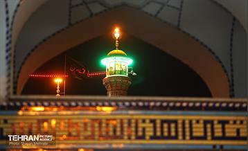 اهتزاز پرچم حرم سیدالشهدا(ع) بر فراز گنبد حرم عبدالعظیم حسنی(ع) 1