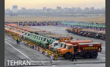 مانور ماشین آلات و تجهیزات ستاد برف روبی شهرداری تهران 5