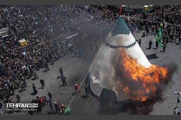 خیمه سوزان ظهر عاشورا در چهارراه گلوبندگ 11