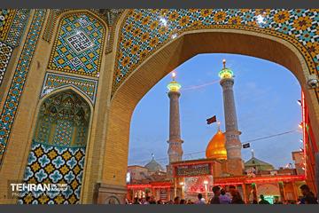 اهتزاز پرچم حرم سیدالشهدا(ع) بر فراز گنبد حرم عبدالعظیم حسنی(ع) 7