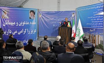 آیین آغاز عملیات اجرایی پارکینگ و مجموعه خدماتی باغ‌وزیری 12