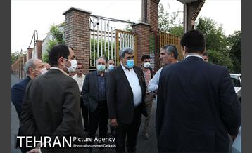 بازدید شهردار تهران از ضلع جنوبی خیابان استاد معین در پادگان جی 1