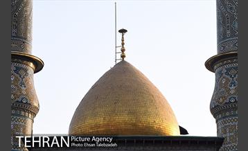 مراسم تعویض پرچم گنبد حرم حضرت عبدالعظیم (ع) 9