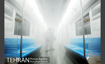 عملیات ضدعفونی کردن مترو تهران 4