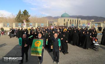 مراسم تشییع شهیده فائزه رحیمی در هوافضای سپاه 6