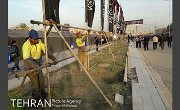 اقدامات شهرداری منطقه 21 در کاظمین برای زائران 21