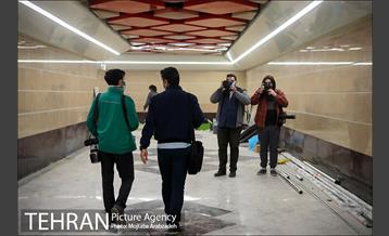 بازدید عکاسان خبری از ایستگاه مترو برج میلاد 1