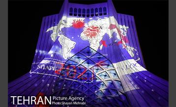 اجرای نورپردازی سه بعدی به مناسبت آغاز هفته سلامت 9