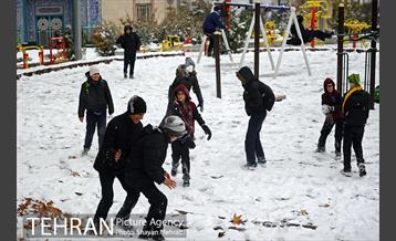برف پاییزی در تهران 13