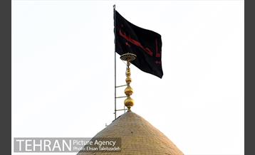 مراسم تعویض پرچم گنبد حرم حضرت عبدالعظیم (ع) 22