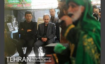 حضور شهردار تهران در مراسم عزاداری تاسوعای حسینی، بازار تهران 4