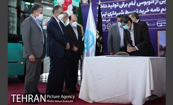 مراسم رونمایی از اتوبوس تمام برقی تولید داخل 15