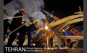 امداد رسانی شبانه در حادثه پلاسکو 26