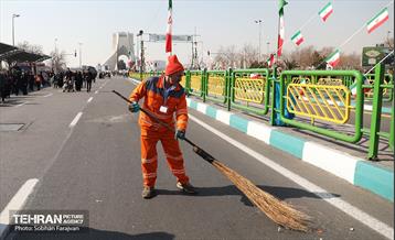 خدمات شهرداری تهران در پایان راهپیمایی ۲۲ بهمن - ۱ 25
