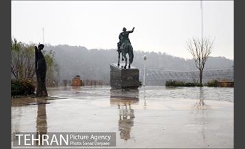 بارش باران در منطقه گردشگری عباس آباد 6