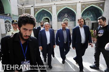 حضور محسن هاشمی در مسجد فخریه برای انتخابات شورایاری ها 1