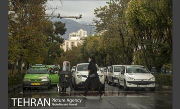 ترافیک تهران در یک روز بارانی 16