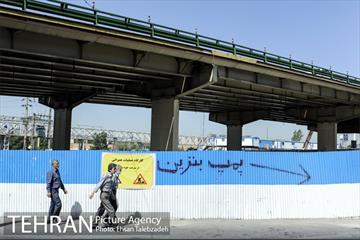 عملیات جمع آوری پل گیشا و احداث زیرگذر 24