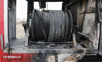 خسارات وارده به خودروهای آتش نشانی شهر تهران 22