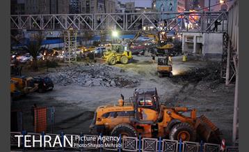 هم‌اکنون؛ جمع‌آوری کارگاه عمرانی میدان هفت تیر 11