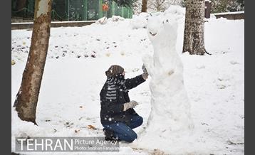 روز برفی تهران در بوستان ملت 16