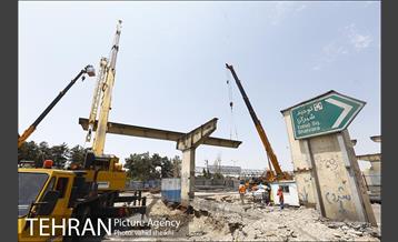 مراسم جمع آوری آخرین قطعه شاه تیر های عرشه پل گیشا  4