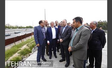 بازدید اعضای کمیسیون فنی و عمرانی شورای اسلامی شهر و معاون فنی و عمرانی شهرداری تهران از بزرگراه دولت آباد(پروژه شهید نجفی رستگار) 10
