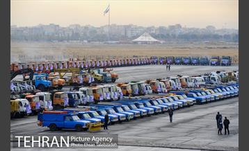 مانور ماشین آلات و تجهیزات ستاد برف روبی شهرداری تهران 4