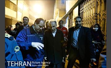 بازدید سرزده  شهردار تهران از محل آتش‌سوزی ساختمان برق حرارتی وزارت نیرو 13