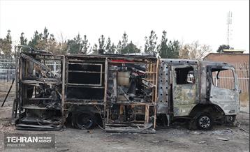 خسارات وارده به خودروهای آتش نشانی شهر تهران 3