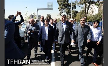 افتتاح پل غیر همسطح بزرگراه شهید چمران (پل شهید نوروزی) با حضور شهردار تهران 9