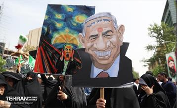 تجمع ضد اسرائیلی در میدان فلسطین 19